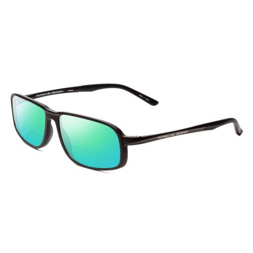 Porsche Designs P8229-A 57mm Polarized Bi-focal Sunglasses Black 41 Lens Options Green Mirror