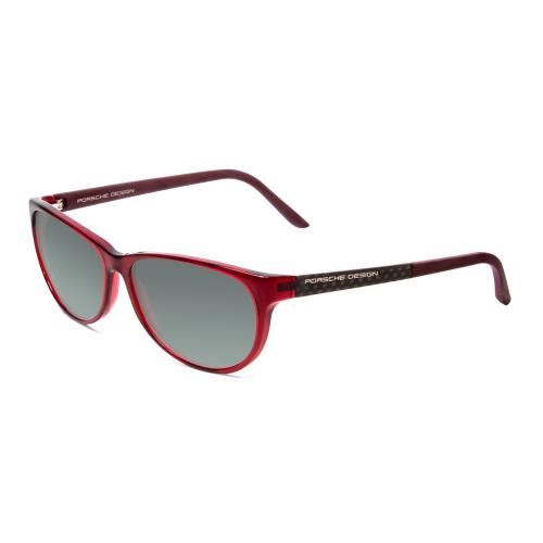 Porsche Design P8246-C 56mm Polarized Sunglasses in Crystal Red Violet 4 Options Smoke Grey Polar