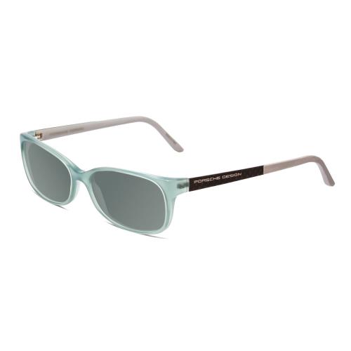 Porsche Design P8247-B 55mm Polarized Sunglasses in Crystal Azure Aqua Blue Grey Smoke Grey Polar