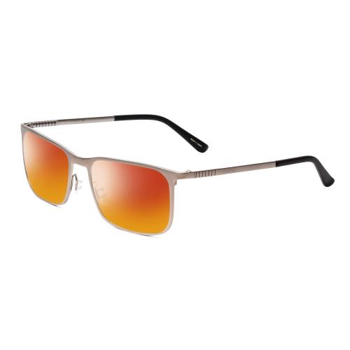 Porsche Designs P8294-C 54mm Polarized Sunglasses in Silver Black 4 Lens Options Red Mirror Polar