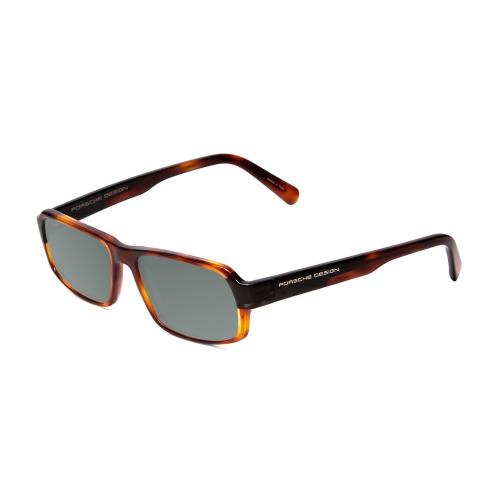 Porsche P8215-B 55 mm Polarized Sunglasses in Havana Tortoise Brown Carbon Fiber Smoke Grey Polar