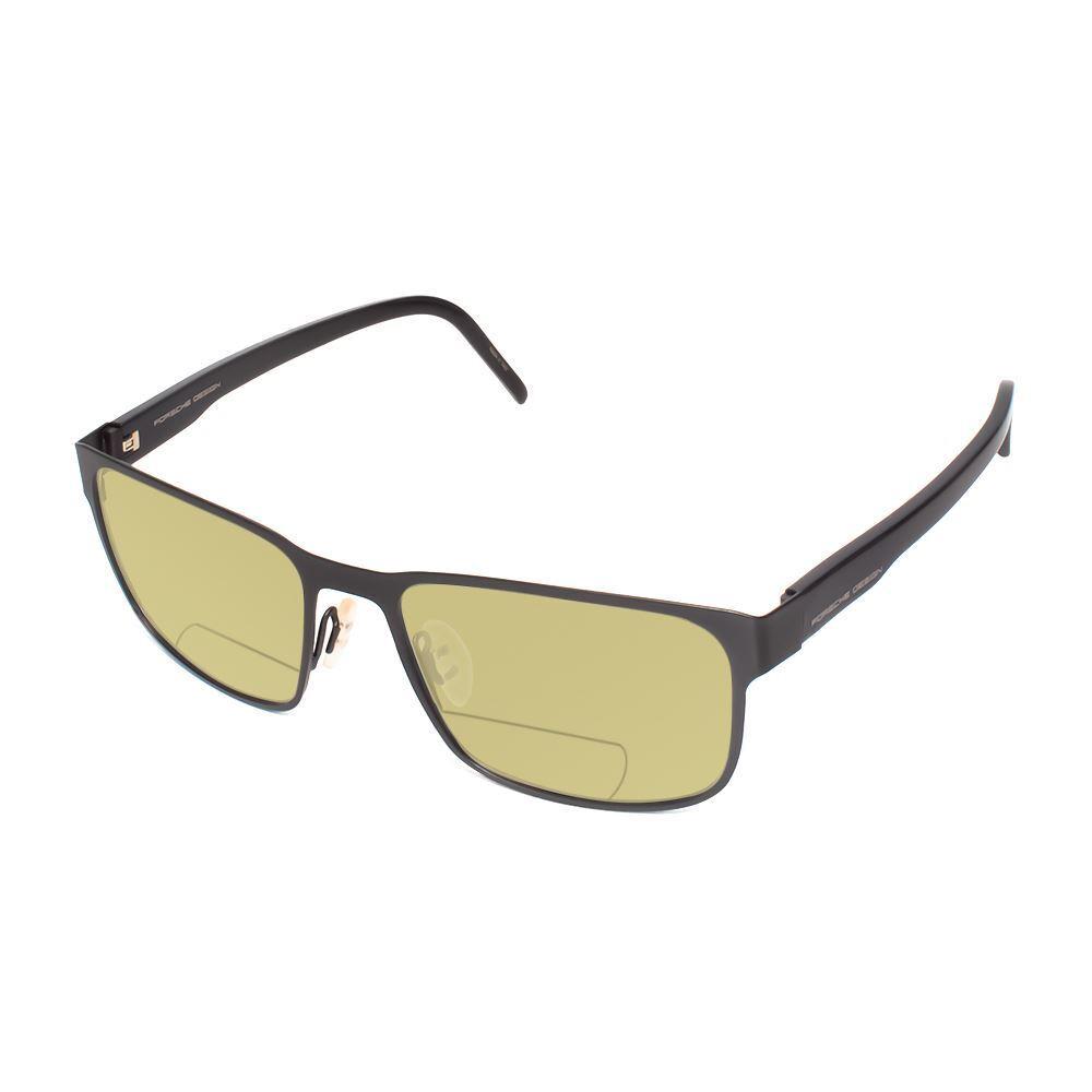 Porsche Design P8291-A-55 mm Polarized Bi-focal Sunglasses Gun Metal Grey Black Yellow