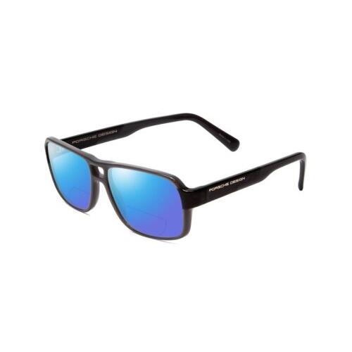 Porsche P8217-C 56 mm Polarized Bi-focal Sunglasses Grey Carbon Fiber 41 Options Blue Mirror