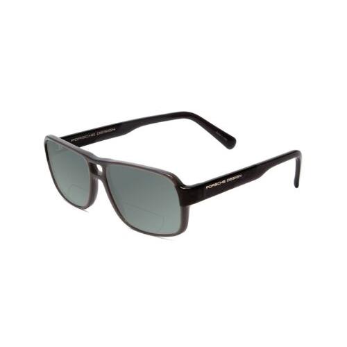 Porsche P8217-C 56 mm Polarized Bi-focal Sunglasses Grey Carbon Fiber 41 Options Grey