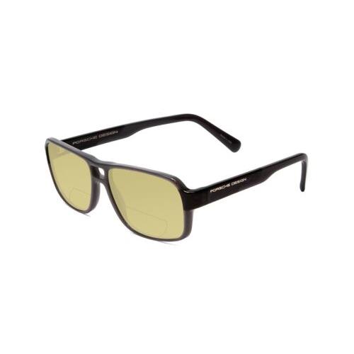Porsche P8217-C 56 mm Polarized Bi-focal Sunglasses Grey Carbon Fiber 41 Options Yellow