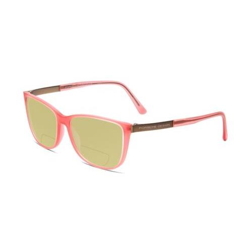 Porsche P8266-D Cateye 54mm Polarized Bi-focal Sunglasses Crystal Rose Gold Pink