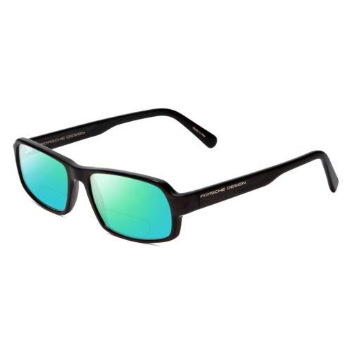 Porsche P8215-A 55mm Polarized Bi-focal Sunglasses Black Carbon Fiber 41 Options Green Mirror