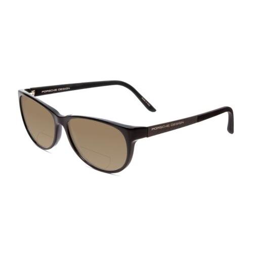 Porsche Designs P8246-A 56mm Polarized Bi-focal Sunglasses Black 41 Lens Options Brown