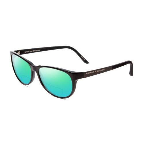 Porsche Designs P8246-A 56mm Polarized Bi-focal Sunglasses Black 41 Lens Options Green Mirror