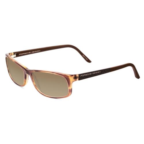 Porsche Designs P8243-B 54mm Polarized Sunglasses in Striped Crystal Brown Matte Amber Brown Polar