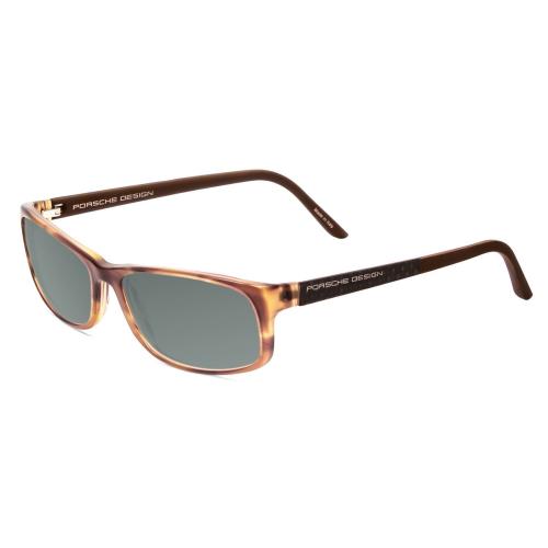 Porsche Designs P8243-B 54mm Polarized Sunglasses in Striped Crystal Brown Matte Smoke Grey Polar