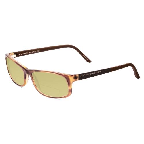 Porsche P8243-B 54mm Polarized Bi-focal Sunglasses Crystal Brown Matte 41 Option Yellow