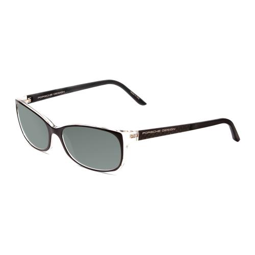 Porsche P8247-A 55 mm Polarized Sunglasses in Black Layer Crystal 4 Lens Options Smoke Grey Polar