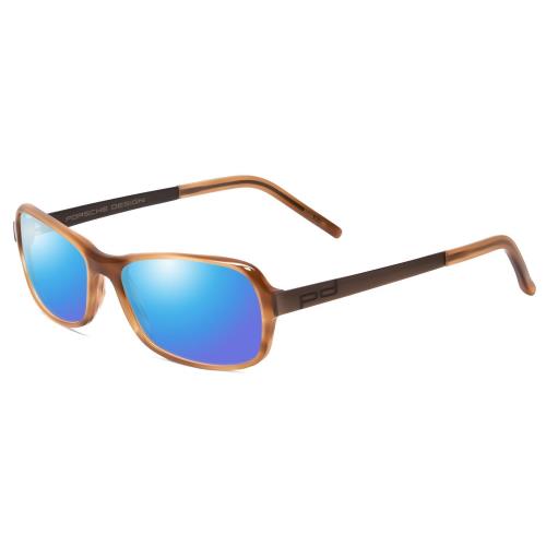 Porsche Design P8207-C Cateye 53mm Polarized Sunglasses in Light Brown 4 Options Blue Mirror Polar