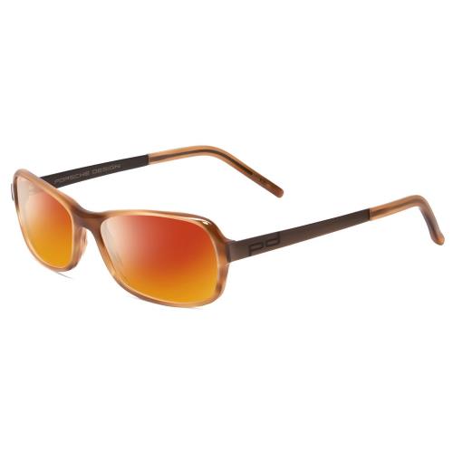 Porsche Design P8207-C Cateye 53mm Polarized Sunglasses in Light Brown 4 Options Red Mirror Polar