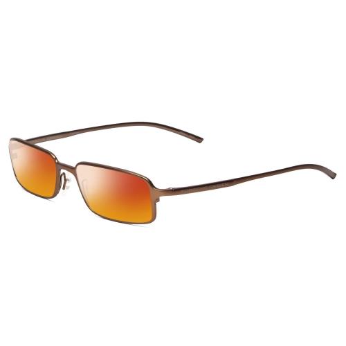 Porsche Designs P8185-D 52mm Polarized Sunglasses Bronze Titanium 4 Lens Options Red Mirror Polar