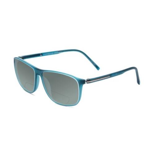 Porsche P8278-B 56 mm Polarized Bi-focal Sunglasses Crystal Azure Turquoise Blue