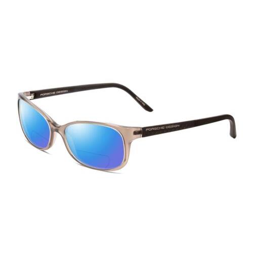 Porsche P8247-C 55mm Polarized Bi-focal Sunglasses Crystal Grey Brown 41 Options Blue Mirror