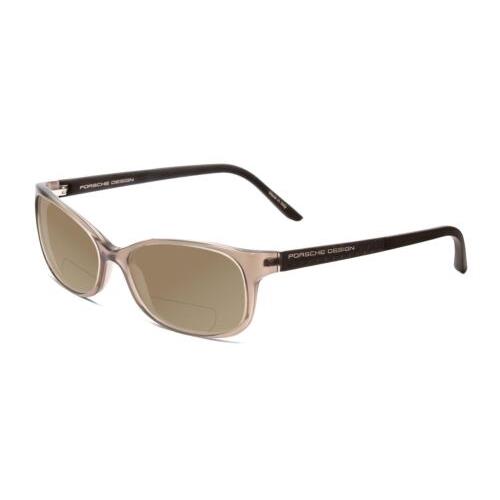 Porsche P8247-C 55mm Polarized Bi-focal Sunglasses Crystal Grey Brown 41 Options Brown