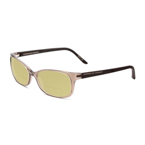 Porsche P8247-C 55mm Polarized Bi-focal Sunglasses Crystal Grey Brown 41 Options Yellow