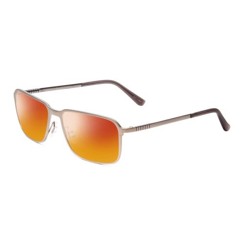 Porsche Designs P8293-B 55mm Polarized Sunglasses in Silver Black 4 Lens Options Red Mirror Polar