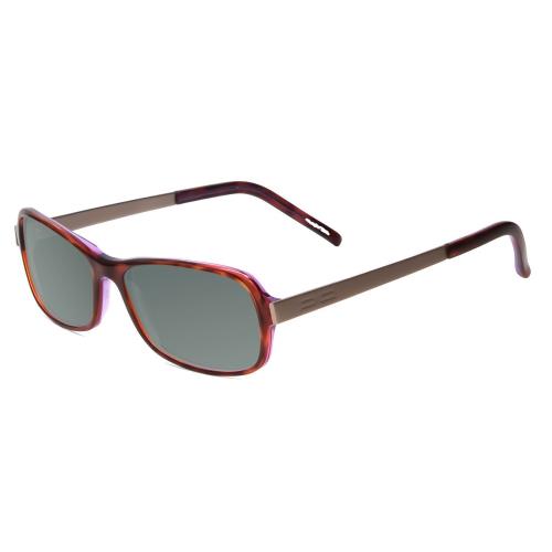 Porsche P8207-D Cateye 53 mm Polarized Sunglasses in Havana Aubergine Red Silver Smoke Grey Polar