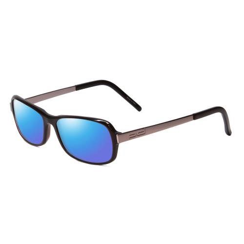 Porsche Design P8207-A Cateye 53mm Polarized Sunglasses Dark Brown 4 Lens Option Blue Mirror Polar