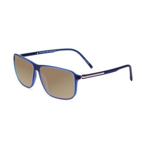 Porsche Design P8269-D 58mm Polarized Sunglasses in Crystal Matte Blue 4 Options Amber Brown Polar