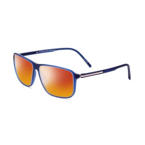 Porsche Design P8269-D 58mm Polarized Sunglasses in Crystal Matte Blue 4 Options Red Mirror Polar