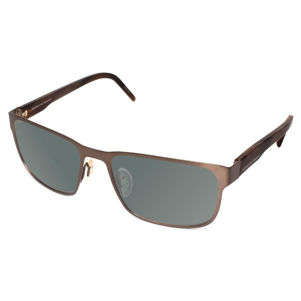 Porsche Design P8291-C-55 mm Polarized Sunglass 4 Lens Options Brown Marble Horn Smoke Grey Polar