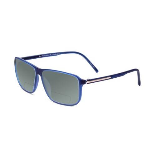 Porsche P8269-D 58mm Polarized Bi-focal Sunglasses Crystal Matte Blue 41 Options Grey