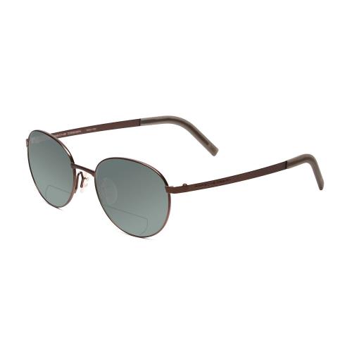 Porsche P8315-B Round 52mm Polarized Bi-focal Sunglasses Brown Copper 41 Options Grey