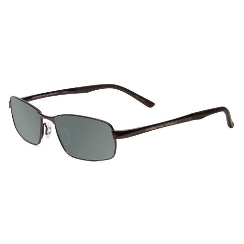 Porsche Design P8212-C 56mm Polarized Sunglasses Dark/matte Brown 4 Lens Options Smoke Grey Polar