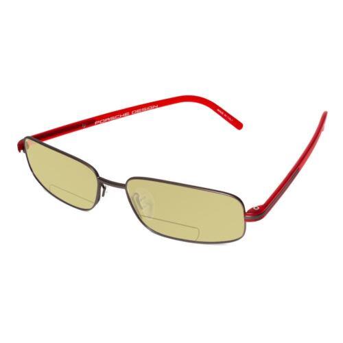Porsche Design P8125-D-57mm Polarized Bi-focal Sunglasses 41 Option Gunmetal Red Yellow