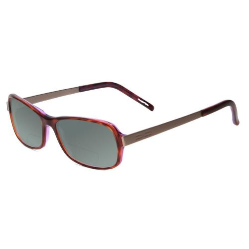 Porsche P8207D Cateye 53mm Polarize Bi-focal Sunglass Tortoise Havana Red Silver Grey