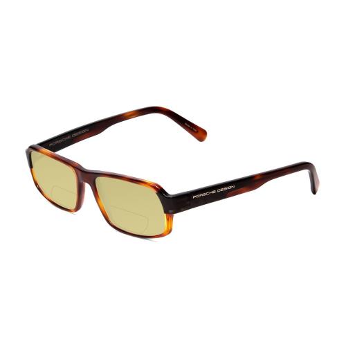 Porsche P8215-B 55mm Polarize Bi-focal Sunglass Tortoise Brown Gold Carbon Fiber Yellow