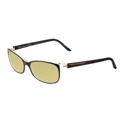 Porsche P8247-A 55mm Polarized Bi-focal Sunglasses Black Layer Crystal 41 Option Yellow