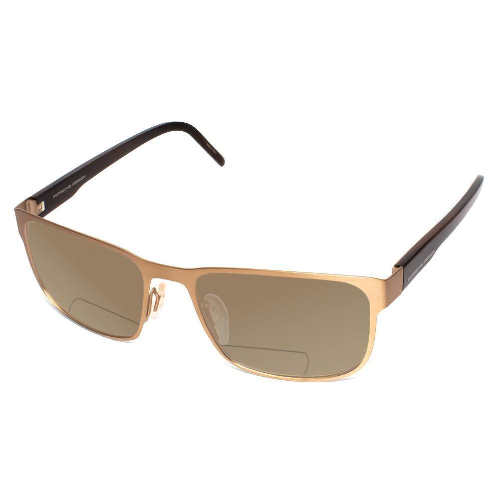 Porsche Design P8291-D-55 mm Polarized Bi-focal Sunglasses in Copper Brown Horn Brown