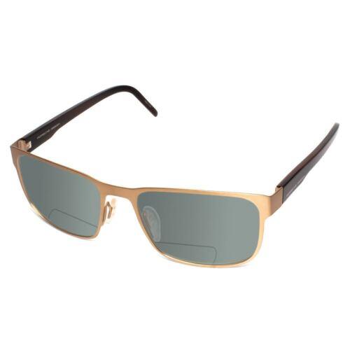 Porsche Design P8291-D-55 mm Polarized Bi-focal Sunglasses in Copper Brown Horn Grey