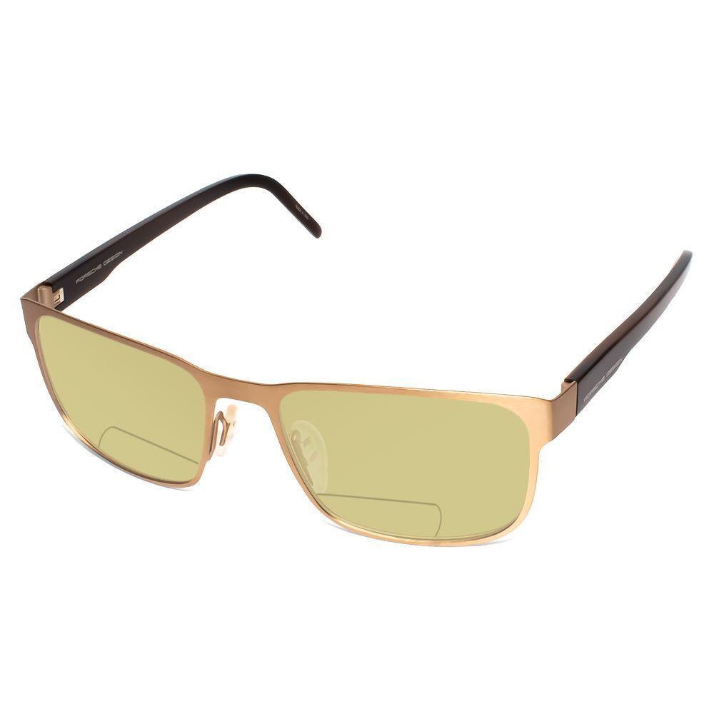 Porsche Design P8291-D-55 mm Polarized Bi-focal Sunglasses in Copper Brown Horn Yellow