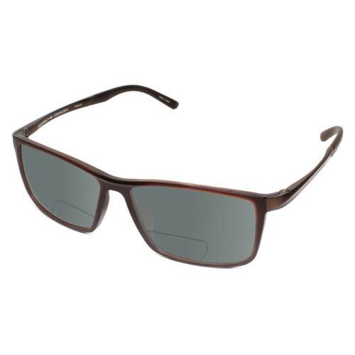 Porsche Design P8328-B-56 mm Polarized Bi-focal Sunglasses in Red Brown Copper Grey