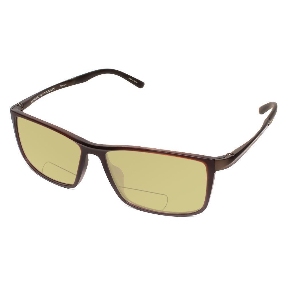 Porsche Design P8328-B-56 mm Polarized Bi-focal Sunglasses in Red Brown Copper Yellow