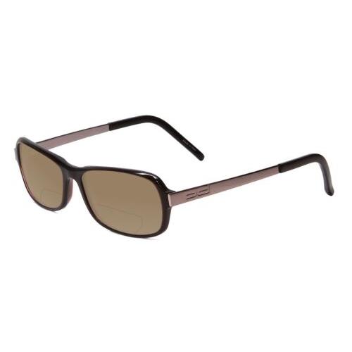 Porsche P8207-A Cateye 53 mm Polarized Bi-focal Sunglasses Dark Brown 41 Options Brown