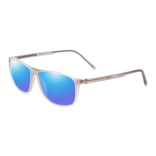 Porsche P8278-C 56mm Polarized Sunglasses Crystal Light Matte Grey 4 Lens Option Blue Mirror Polar