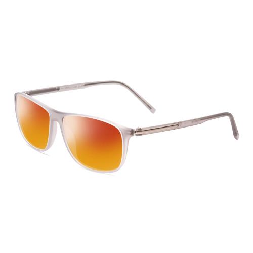 Porsche P8278-C 56mm Polarized Sunglasses Crystal Light Matte Grey 4 Lens Option Red Mirror Polar