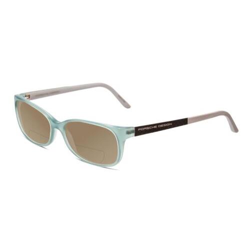 Porsche P8247-B 55 mm Polarized Bi-focal Sunglasses Crystal Azure Aqua Blue Grey