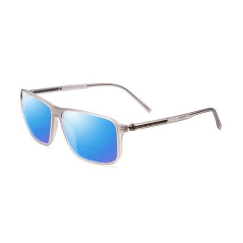 Porsche P8269-B 58mm Polarized Bi-focal Sunglasses Crystal Smoke Grey 41 Options Blue Mirror