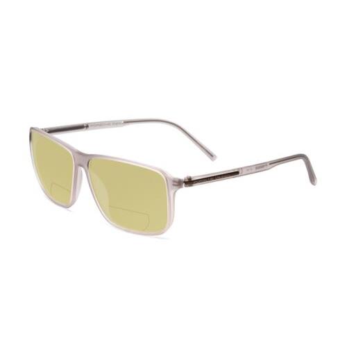 Porsche P8269-B 58mm Polarized Bi-focal Sunglasses Crystal Smoke Grey 41 Options Yellow