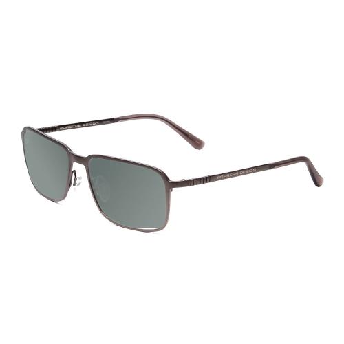 Porsche P8293-A 55 mm Polarized Sunglasses in Dark Gun Metal Grey 4 Lens Options Smoke Grey Polar