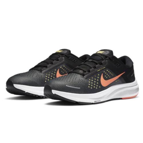Men Nike Air Zoom Structure 23 Running Shoes Anthracite/mango/black CZ6720-006 - Anthracite/Bright Mango/Black